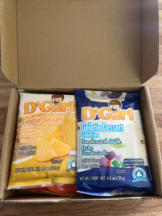 JELLO PACKS BOX/CAJA DE GELATINAS